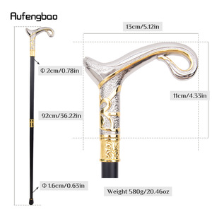Canne de marche Rufengbao 92 cm en acier carbone, style britannique, design luxueux et tendance pour hommes - Product Image 2
