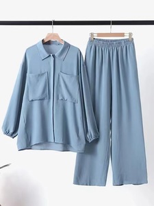 Conjunto Modesto de 2 Peças para Mulheres Muçulmanas com Camisa de Manga Longa e Calças de Perna Larga Enyami Dubai Oriente Médio - Product Image 3