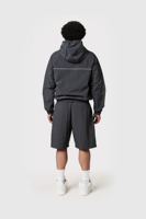 Ensemble de shorts de survêtement réfléchissants pour hommes personnalisés Poches fendues avec fermeture à glissière Vêtements de sport en nylon 100% Survêtements de course