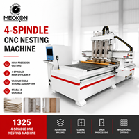 Machine de découpe, perçage et rainurage CNC 1325 à quatre processeurs pour le travail du bois, les panneaux, les meubles, les armoires et les placards