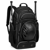 Sac à dos de baseball personnalisé avec porte-batte, porte-casque, compartiment à chaussures, sac pour équipement sportif, fabricant OEM
