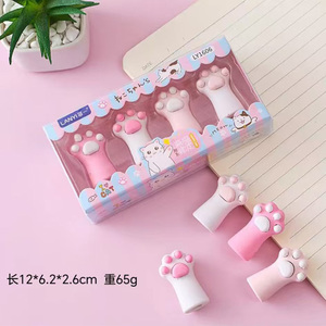 Nuevo Set de Papelería Escolar Creativo 2026, Set de Borradores con Diseño de Gato Kawaii para Niñas - Product Image 4
