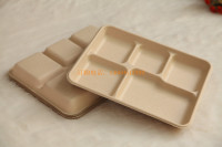 Vaisselle jetable écologique en pulpe de paille de blé, 100 % biodégradable, possibilité de personnalisation de différentes tailles et formes