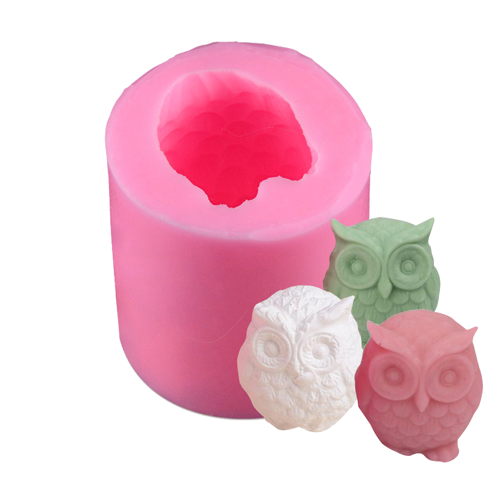 Custom 3D Silicone Owl Molds for Candle/Chocolate/Handmade Soap/Cake Decoration