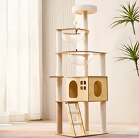 Arbre à chat intégré avec lit pour chat, perchoir pour chat en forme de capsule spatiale spécialement conçu pour les grands chats, articles pour animaux de compagnie