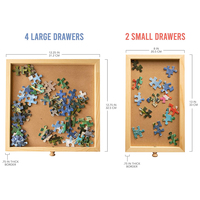 Table de puzzle inclinable et rotative 2-en-1 2025, cadeau pour adultes, table de puzzle en bois, table de puzzle portable avec 4 tiroirs