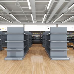 Thiết Kế Kim Loại Gondola Kệ Hiển Thị Đứng Tường Mini Kệ Siêu Thị Màu Đỏ Kệ 120Kg Kệ - Product Image 2