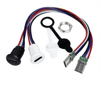 Base de charge et de transmission de données USB-C 4P à injection de colle, soudage par pression directe, port de charge