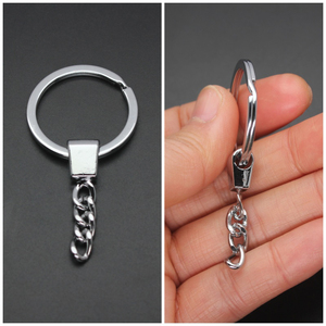 Porte-clés en alliage avec fermoir mousqueton avec chaîne pour bijoux pendentifs pour cadeaux DIY Accessoires manuels - Product Image 6