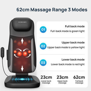 كرسي تدليك شياتسو للظهر مع خاصية التسخين، تدليك كامل للظهر بالعجن أو الدوران، وسادة تدليك بالاهتزاز للمكتب والمنزل - Product Image 2