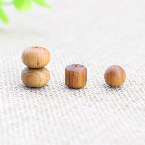 Cuentas sueltas de madera de ciprés de 8 mm, cuentas cilíndricas espaciadoras para la fabricación de pulseras, materiales para accesorios de bricolaje - Product Image 1