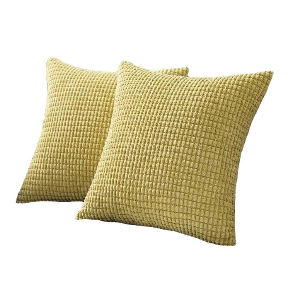 Fuyu Factory Wholesale Solid Color Corduroy Pillow case Pillow Cushion Cover Sofa Pillow Case