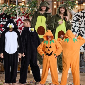 Vente en Gros Pyjamas Kigurumi Polaire à Capuche Animal pour Hommes/Femmes, <span class=keywords><strong>Combinaison</strong></span> Grenouillère <span class=keywords><strong>Ours</strong></span> Chaude d'Hiver pour Adultes, Assortie pour la Famille - Product Image 2