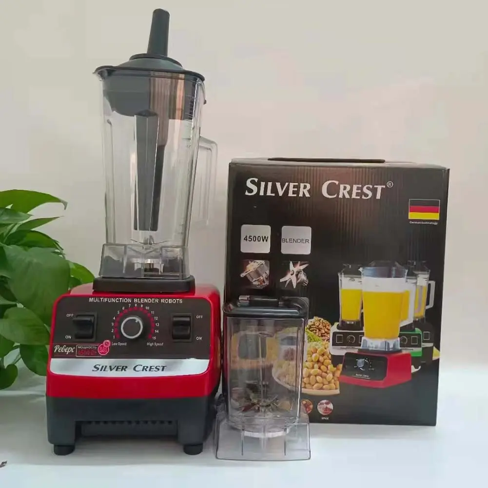 Multifunktion aler Silber kappen mixer 4500w Küchengeräte Hochleistungs-Smoothie-Entsafter