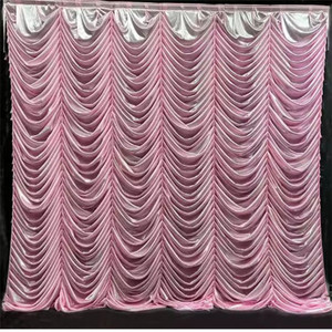 Toile <span class=keywords><strong>de</strong></span> fond <span class=keywords><strong>de</strong></span> mariage en tissu extensible effet vague d'eau en soie glacée pour scène, salle, événement, théâtre, décoration - Product Image 1