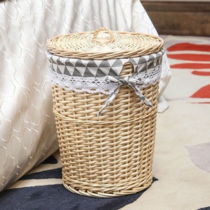 Cestas de Almacenamiento Multiusos de Mimbre Tejido a Mano, Ecológicas y Duraderas, Tipo Soporte, para Uso en el Hogar y Hoteles, Baño, Lavandería, Armario - Product Image 3
