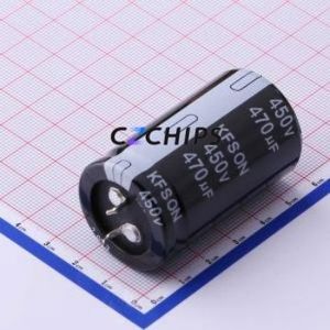 Condensador Electrolítico de Aluminio de Montaje a Presión KN471M45030*50A, Componente de Orificio Pasante (THT), D30xL50mm 470uF 20% 450V 10mm - Product Image 1