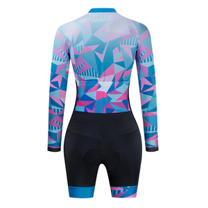 Combinaison de vélo d'été Ensemble de maillots de cyclisme Vêtements pour femmes Combinaison de peau de triathlon Respirant Bycyle Team Racing Uniform Outfit Gel Pad - Product Image 6