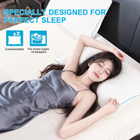 Oreiller en mousse à mémoire de forme déchiquetée Jeebay ODM avec housse zippée, support cervical réglable et rafraîchissant pour dormeurs sur le côté, emballage personnalisé