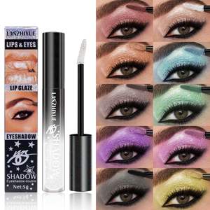 도매 로고 개인 라벨 액체 아이 섀도우 비건 쉬머 골드 핑크 블루 높은 색소 방수 액체 아이섀도우 - Product Image 3