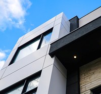 Panneaux de façade extérieure en composite d'aluminium Dibond ignifuge modernes pour appartements avec revêtement PVDF
