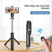 360° Draaibare Aluminium Selfie Stick Statief Opvouwbaar Draagbaar 100cm Uitschuifbaar 19cm Ingevouwen 0,5kg Telefoonhouder 10m Draadloos 4.2