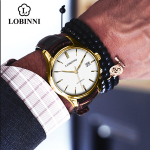 Đồng hồ Lobinni 12035 nam thời trang, phong cách thường ngày, kinh doanh, dây da, máy cơ tự động - Product Image 2