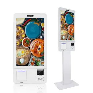 Kiosk autoserviço para restaurante, máquina de kiosk de 32 polegadas sistema de posição