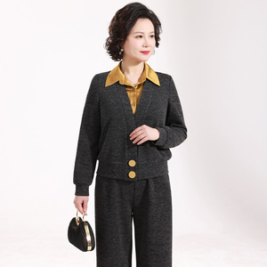 Manteau de finition d'automne élégant 2025 pour les femmes d'âge <span class=keywords><strong>moyen</strong></span> et âgées simple boutonnage avec longue longueur Nouveau design respirant pour le printemps - Product Image 1