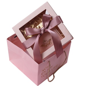 Extension Packaging with <b>Window</b> Ribbon Closure Luxury Gift Boxes - Product Image 1