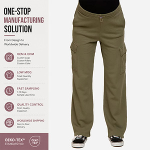 <span class=keywords><strong>Pantaloni</strong></span> <span class=keywords><strong>Premaman</strong></span> a Gamba Larga con Elastico in Vita e Dettagli a Frange per Donne in Gravidanza - Product Image 1