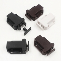 Loquet à poussoir robuste à base fine, loquet tactile auto-verrouillant sans aimant pour porte d'armoire, tiroir, meuble