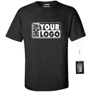 Free shipping thick 220gsm 6.3oz heavy 100% cotton crew neck unisex custom t shirt for spring and Autumn with your logo design