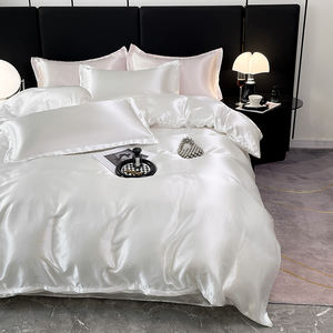 Nouveau lavable glace <span class=keywords><strong>soie</strong></span> Simple qualité 300tc Polyester remplissage imprimé housse de <span class=keywords><strong>couette</strong></span> drap de lit et taie d'oreiller été quatre pièces ensemble - Product Image 3