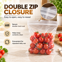 Sacs en plastique refermables de qualité alimentaire LDPE avec logo personnalisé, directement de l'usine, pour fruits et légumes