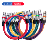 Câble audio XLR 3 broches de 1,5 m, mâle vers femelle, blindé et équilibré, coloré, pour scène, studio d'enregistrement, KTV - Vente en gros