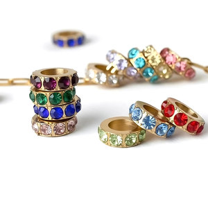 Colgante de Acero Inoxidable 316L con Baño de Oro de 14k/18k, No se Deslustra, con Dijes de Piedras de Nacimiento de Diamantes de Imitación para Fabricación de Joyas, Collares y Pulseras - Product Image 1