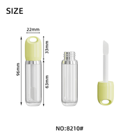 Tubes à gloss transparents personnalisés Jinze avec un grand pinceau, tube à gloss transparent vide pour l'emballage cosmétique