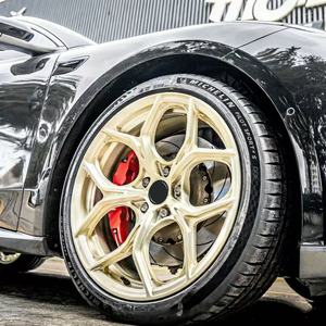 Ruedas Monobloque de Aleación de Aluminio Forjado SAiLen, PCD 5x120/5x112/5x114.3, 17-22 Pulgadas, Diseño Cóncavo Negro Semibrillante para Autos Audi - Product Image 1