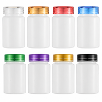 Flacon capsule en plastique PET personnalisable, anti-poussière et anti-humidité, 80 ml, vide, pour emballage de produits nutraceutiques