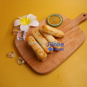 Snacks Fritos Halal Certificados al por Mayor, Palitos de Pescado Congelados con Queso, Tempura Japonesa Crujiente, Dedos de Pescado Precocidos - Product Image 4