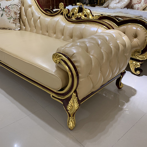 <span class=keywords><strong>Chaise</strong></span> <span class=keywords><strong>Longue</strong></span> RUI SEN de Madera Maciza Francesa con Tapicería de Cuero, Estilo Europeo de Lujo, Tallada en Color Rojo Vino, Mueble de Villa, Silla de Descanso Esculpida - Product Image 4