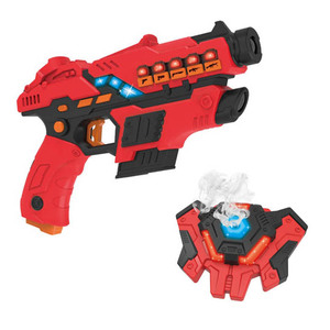 Pistola da battaglia a infrarossi Laser elettrica giocattoli ragazzi che fumano gioco di Tag da <span class=keywords><strong>cecchino</strong></span> con pistole e giubbotti da 2 pezzi - Product Image 5