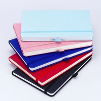 Agenda A5 en Cuir PU pour Bureau et École, Carnet de Notes à Couverture Rigide avec Logo Personnalisé et Élastique