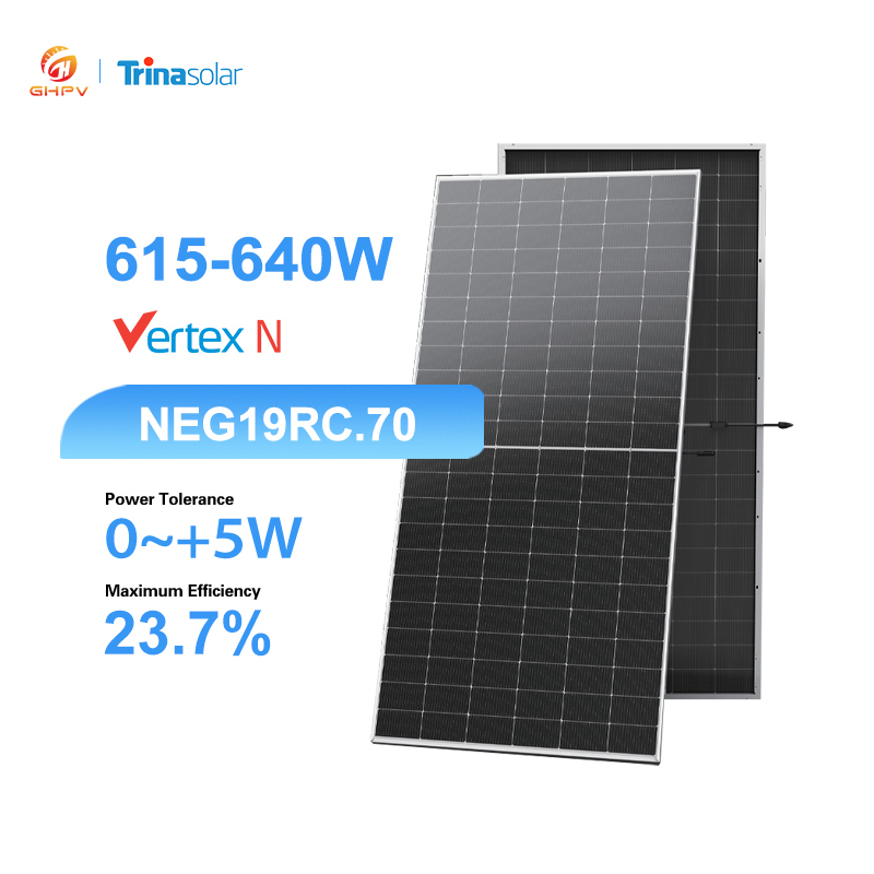 <strong>2026</strong> Trina 615W 620W 625W 630W 635W 640W <strong>Solar</strong> <strong>Panels</strong> for <strong>Solar</strong> Energy System TSM-NEG19RC.70 <strong>in</strong> Stock