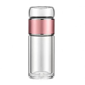 Tasse à thé en verre à double paroi avec infuseur, design élégant et mignon, mug isotherme portable pour femme - Product Image 4