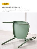 Chaise d'appoint minimaliste en plastique avec dossier perforé, empilable, pour café, restaurant, bureau, maison