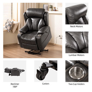 टेक्फोर्केयर लक्जरी रिक्लियर लिफ्ट सोफा बुजुर्ग देखभाल शून्य जी इलेक्ट्रिक रेक्लियर चेयर 4 मोटर - Product Image 6