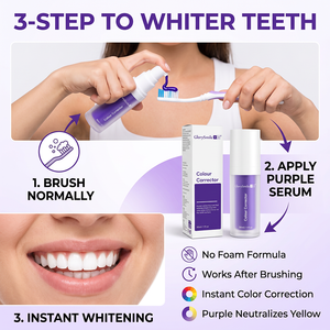 Sérum <span class=keywords><strong>blanchissant</strong></span> pour les dents de couleur violette populaire 30ml – Blanchiment instantané pour fumeurs - Product Image 4