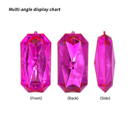 Grandes pierres précieuses acryliques multicolores de style pirate, diamants scintillants, pierres précieuses en plastique, décorations de Noël pour la maison